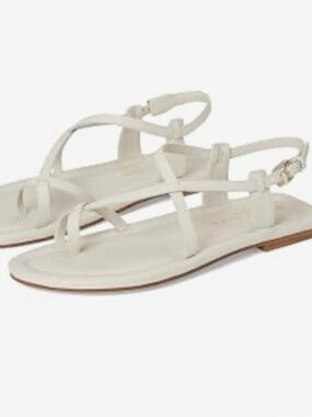 Marc Fischer ‘Gerty’ Sandals in Cream Leather